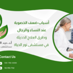 أسباب ضعف الخصوبة عند النساء والرجال وطرق العلاج الحديثة في مستشفى نور الحياة