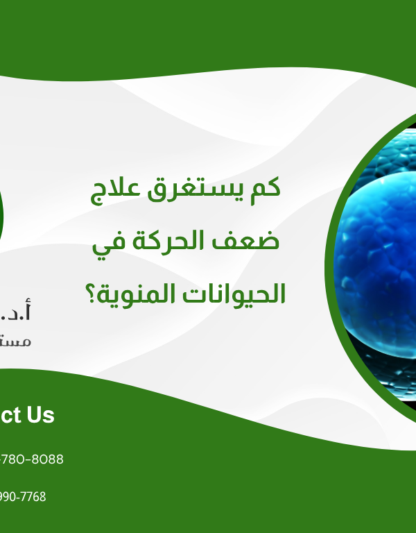 كم يستغرق علاج ضعف الحركة في الحيوانات المنوية؟